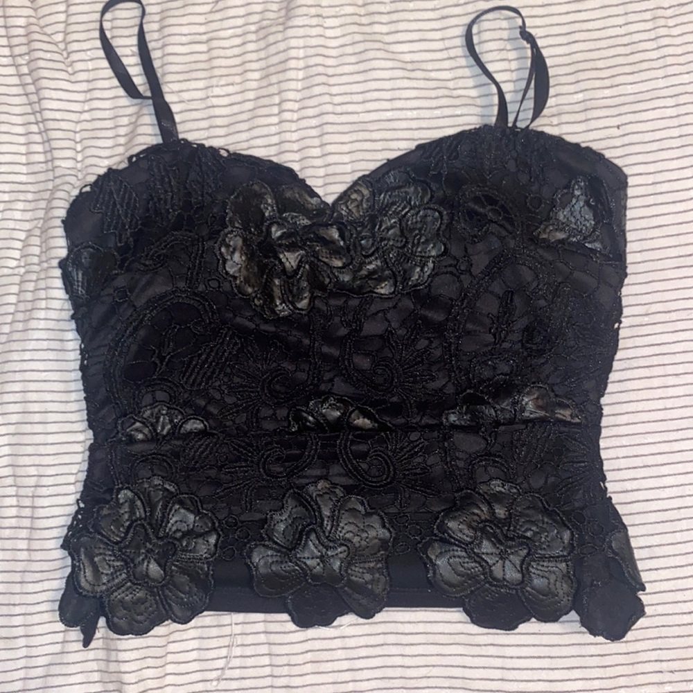 Black Size Small Lace Charlotte Russe Tank Top